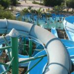 A view of vibrant slides and pools at Ramuji Water Park Jabalpur.