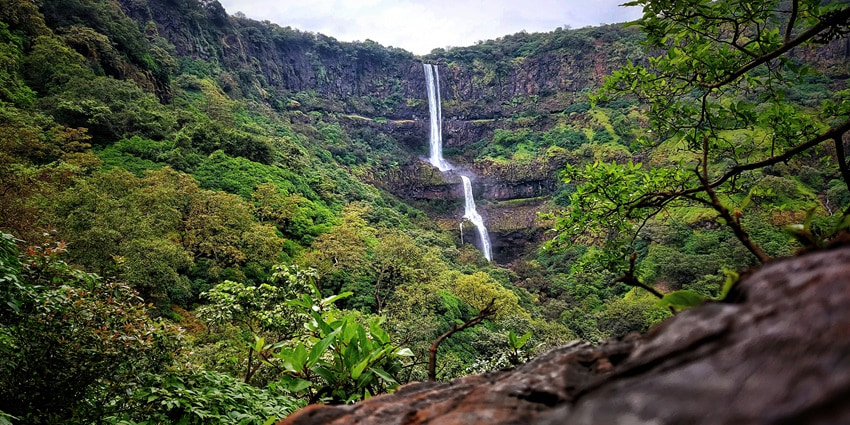 A view of the Randha Falls, one of the serene places to visit near Bhimashankar.