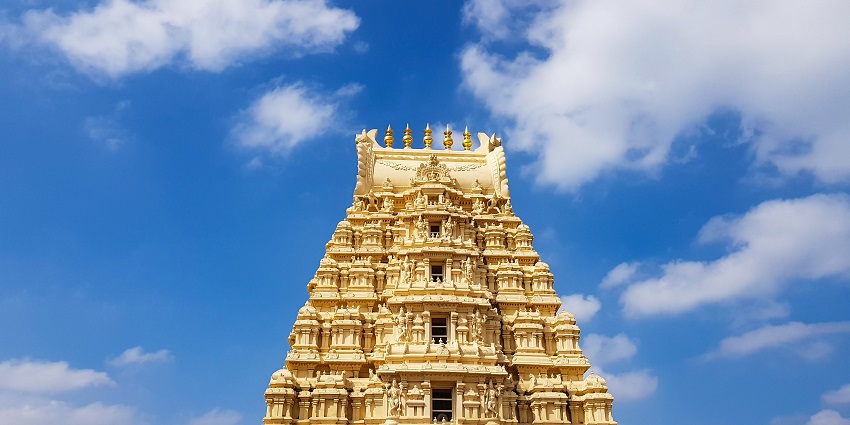 Panoramic view of the Ranganathaswamy Temple which is dedicated to Bhagwan Vishnu