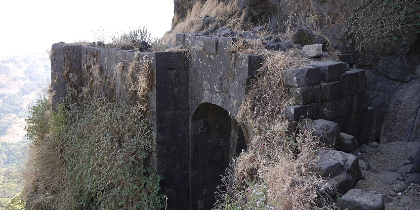 Ganesh Darwaja at Ratangad, showcasing the historic fort's entrance and structure.