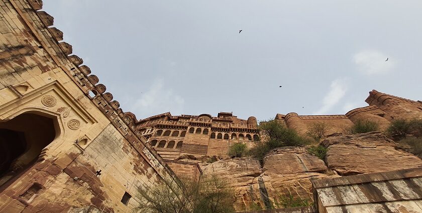 Ratangarh Fort in Jodhpur, with its towering walls and intricate architectural design.