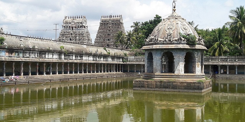 A view of Vaitheeswaran Temple, showcasing the sacred architecture among Ravana temples in Tamil Nadu.