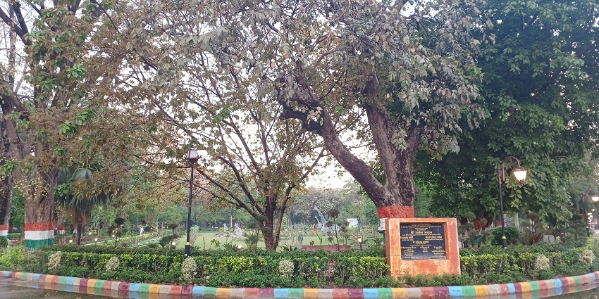 Renovated Nana Rao Park, a popular spot for relaxation and activities in Lathur.
