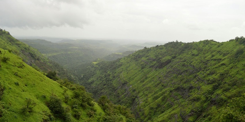 A breathtaking vista of Koodappatti View Point featuring emerald-green vegetation.