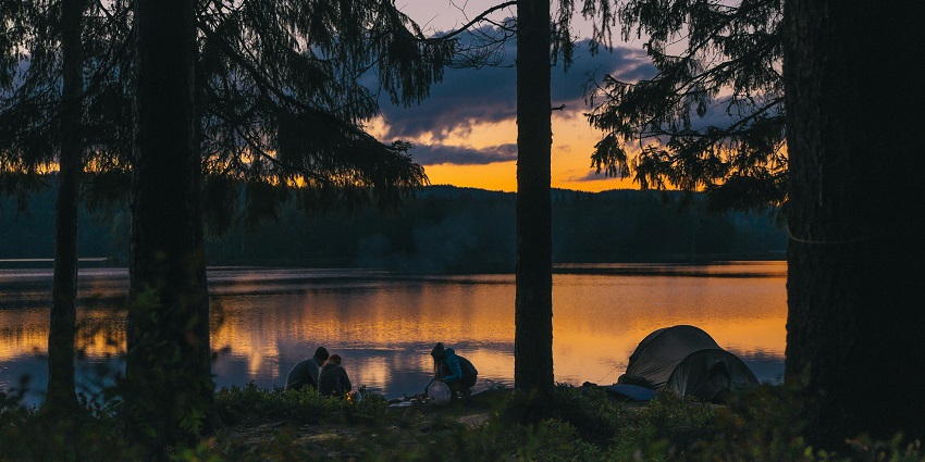 Riverfront Camping offers the serene sound of the flowing river and chirping birds.