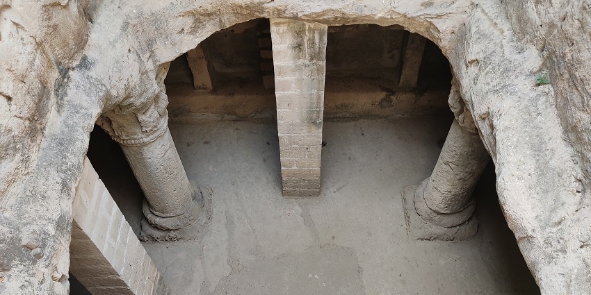 Explore the Buddhist roots at the Rivona Caves in Goa.