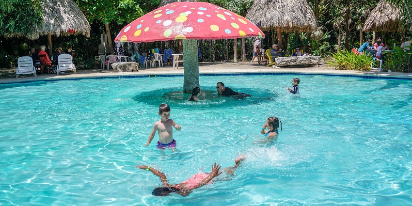 An image of a pool party in Delhi with modern amenities and a welcoming atmosphere.