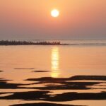 Panoramic view of the beautiful sunset at the marine drive which is Romantic places near Mumbai