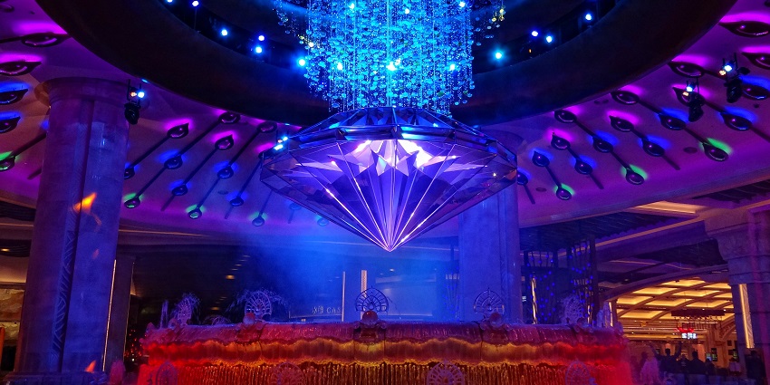 Stylishly designed interior of one of the casino in Egyp
