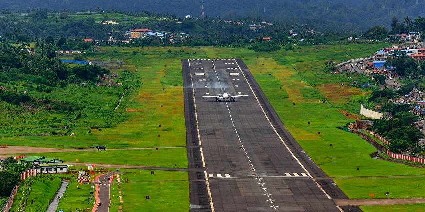 An aerial view of the Sambra Airport, one of the quaint places to visit in Belgaum.