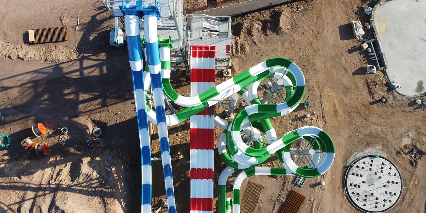 Exhilarating rides at the Smrat Fun City Water Park