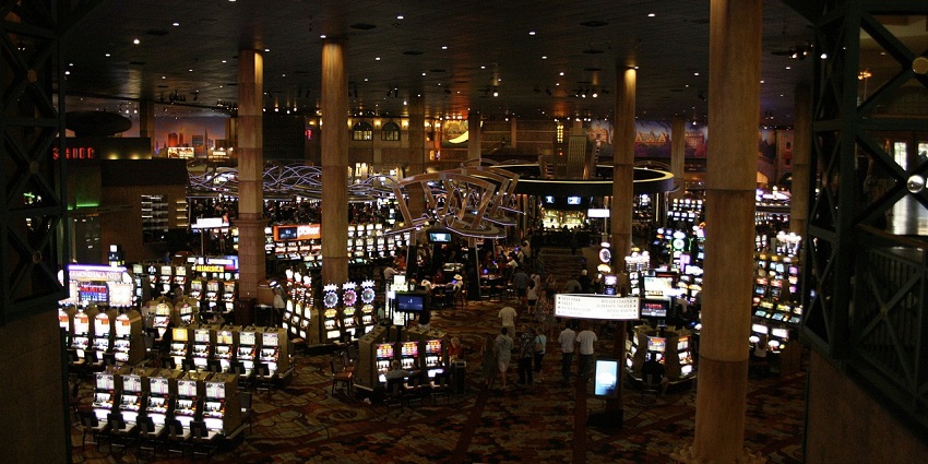 Elegant atmosphere of a casino in Colombo.