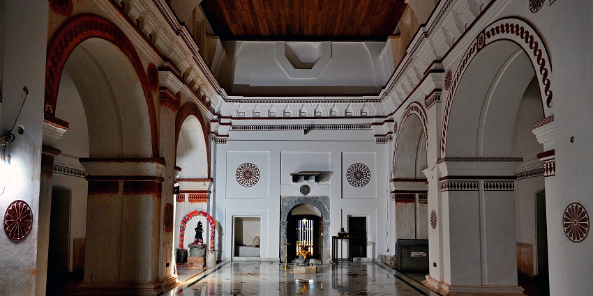 Interiors of the Saptakoteshwar temple near Saptakoteshwar Caves in Goa.