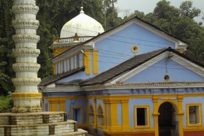 Saptakoteshwar Temple in Goa, reflecting its rich history and serene location.