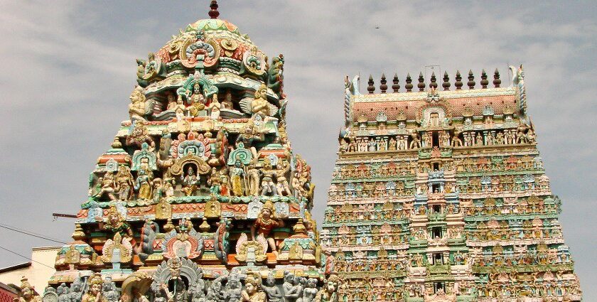 Sarangapani Temple stands tall in the heart of Kumbakonam.