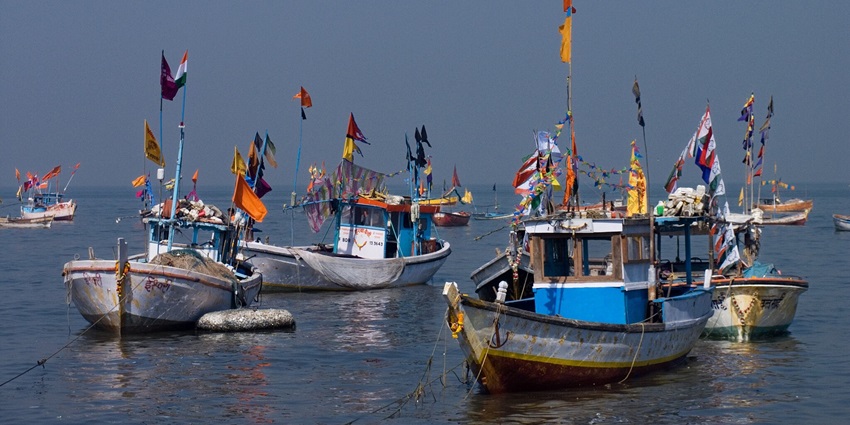 View of fishing boats on the shore, a sight to witness to learn the local life