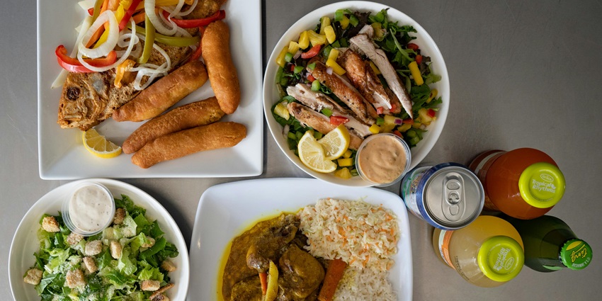 A picture of a delicious fish curry served with rice at a restaurant in Honnavar