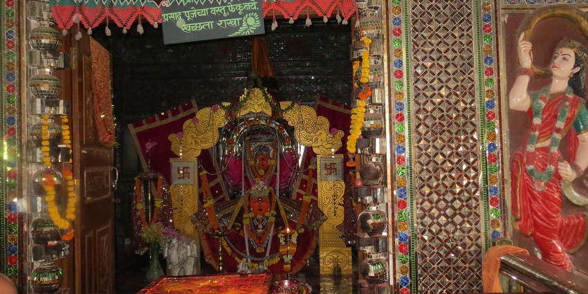Main deity of Goddess in the main tourist spot.