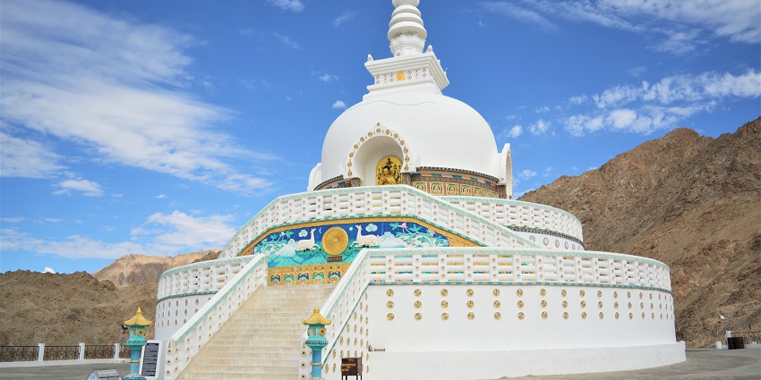 Shanti Stupa is a religious place located Leh, perfect for exploring and photography.