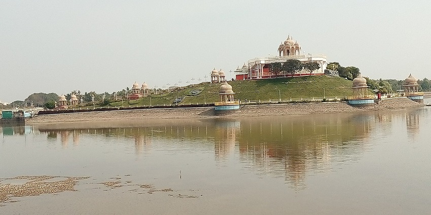 View of Shegaon, Akola, featuring trees, and temple tower, a popular tourist attraction near Akola Fort