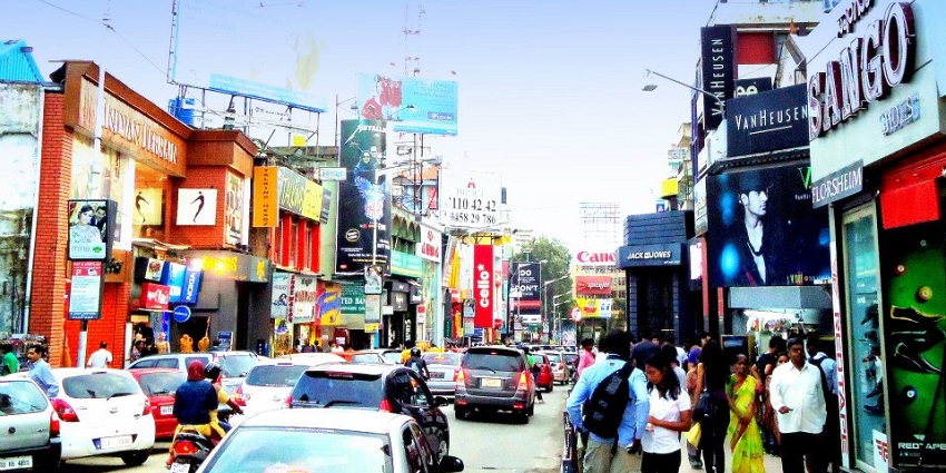 Festive night view of Brigade Road, best things to see in MG Road Bangalore for all.
