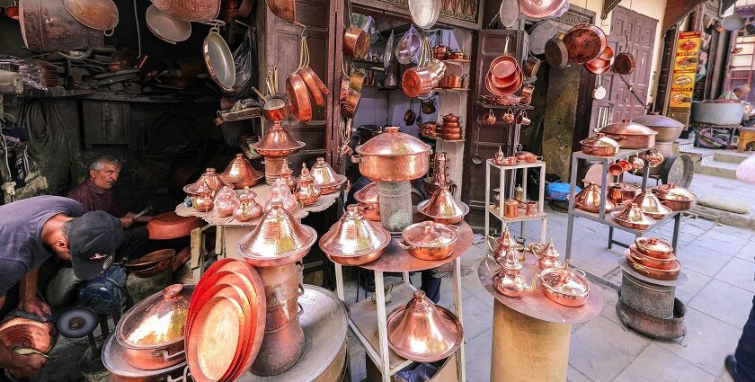 View of a shop in Panchavati market, one of the places for shopping in Nashik for devotional things