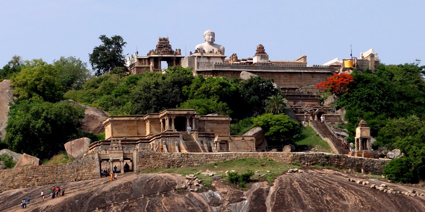 View of Shravanabelagola Hill is one of the best places to visit Bangalore with family.