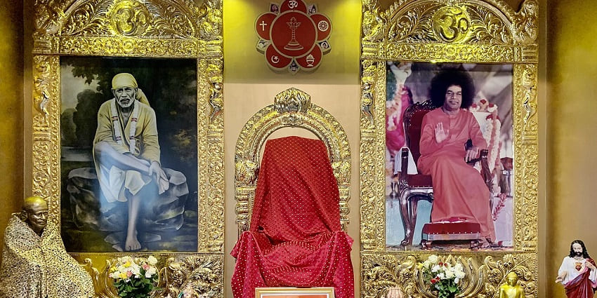 Sai Mandir at Shree Ghanapathy Temple, a vibrant Hindu community center in London.