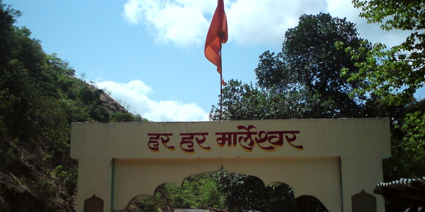 A view of the Shree Marleshwar Temple, one of the spiritual places to visit near Karad.