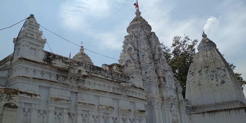The side view of Shri Rajiv Lochan Temple with beautiful carvings in Chhattisgarh