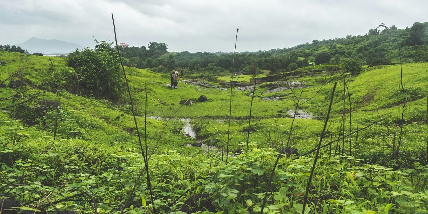 An image of Siddhagad Fort, offering stunning views of the Sahyadri range.
