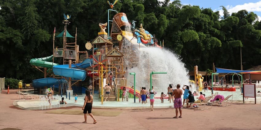 Enjoy an aerial view of the natural beauty of Siddhivinayak Water park in Ahmednagar.