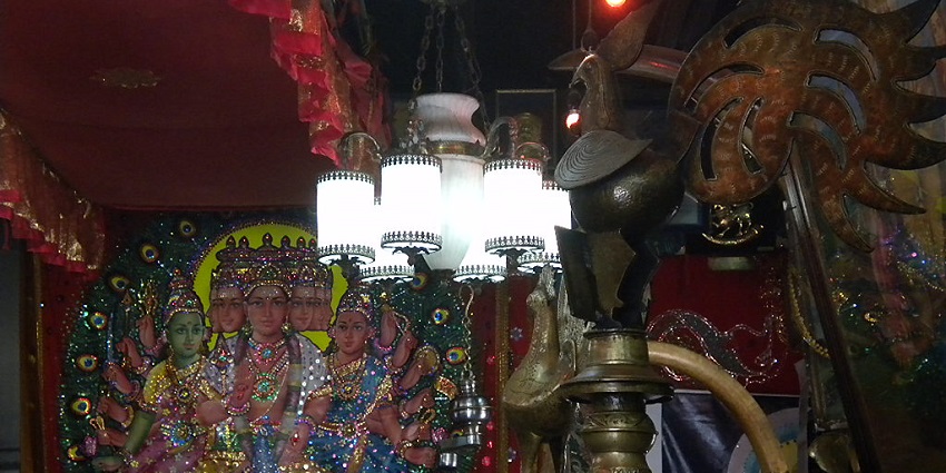 Idols at Sidhapudur Sree Ayyappa Temple.