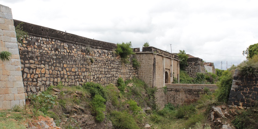 An image of weathered rocks at Srirangapatna Fort showcasing the passage of time.