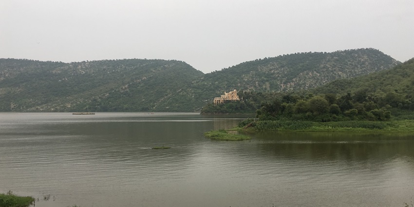 A wonderful lake near the city of Alwar, Surrounded by the green Aravalli mountain range