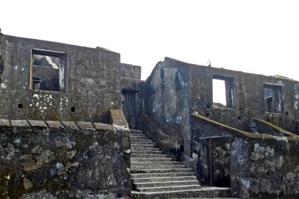 Panoramic view of Sion Fort, showcasing the historic architecture and surroundings.