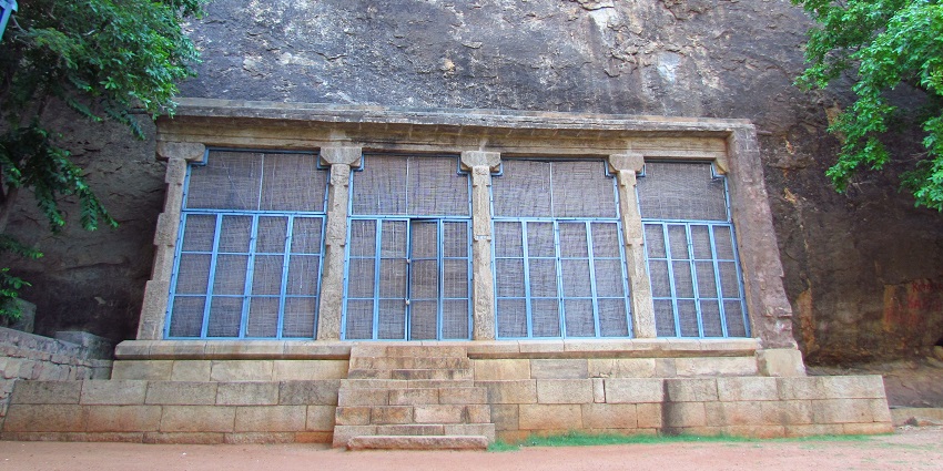 Ancient caves near Government Museum Pudukkottai Tamil Nadu feature rock art