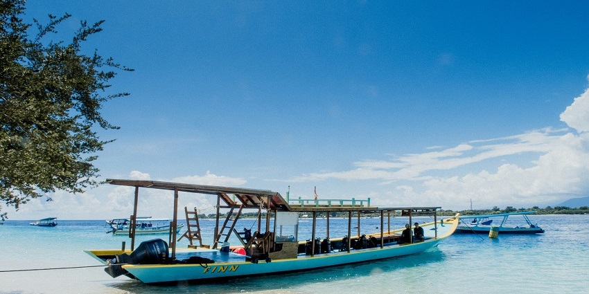 A picture of one of the natural reefs around the Gili islands of Lombok, Indonesia.