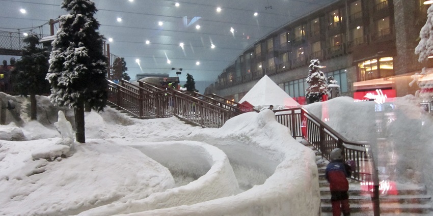 Enjoy winter fun at Snow World, an indoor snow park with tropical warmth