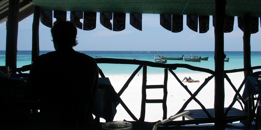 Enjoy amazing view from a beachfront shack at Palolem Beach and relax with your friends