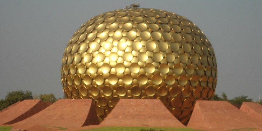 Sri Aurobindo Ashram Temple, a spiritual centre near the ECR region with well-maintained gardens