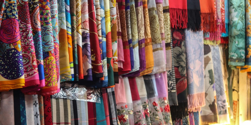 Sri Balaji Saree Mandir entrance showcasing traditional silk collections and festive window decor, one of the best for saree shopping in Tirupati.