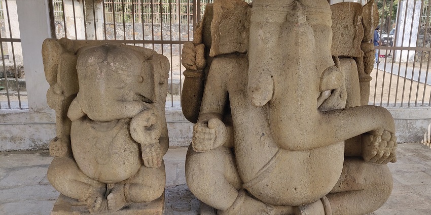 An image of the statue of Lord Ganesh in Sri Ganesh Temple.