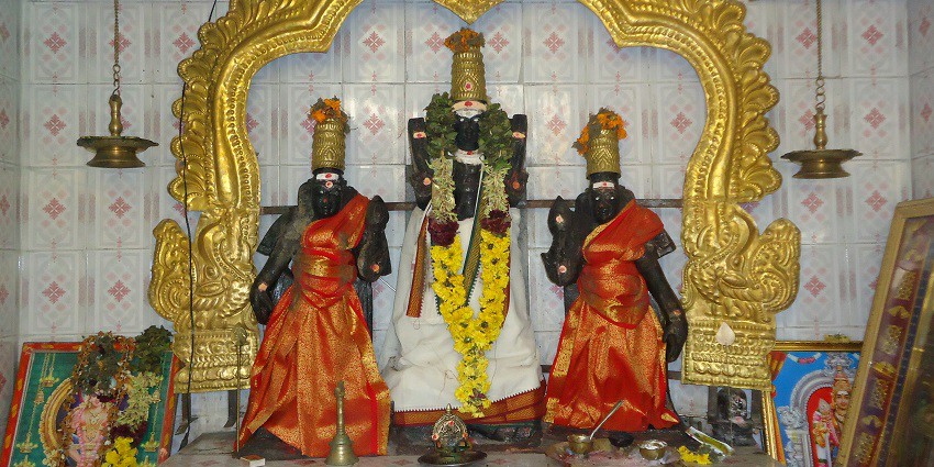 A captivating view of Lord Murugan inside a temple.