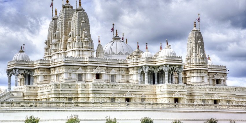 Serene entrance of the Rama Temple, a famous place near Xcapade Adventure Park.