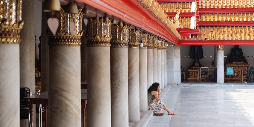 An inner view of Sri Sikkal Singaravelan Temple, one of the famous tourist destinations to visit near Tiruttani temple.