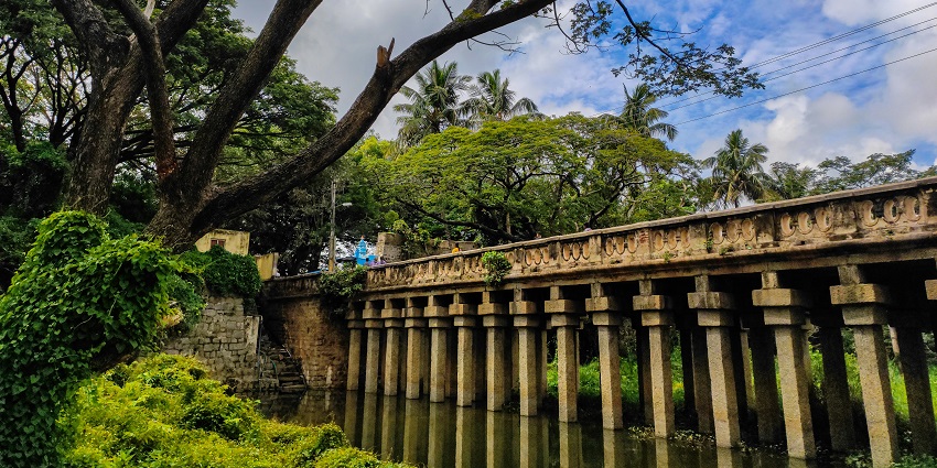 An irrigation canal at Srirangapatna in Karnataka for travellers to visit and explore.