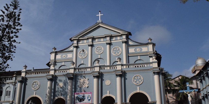 St. Aloysius Chapel has stunning Italian frescoes depicting biblical scenes inside.