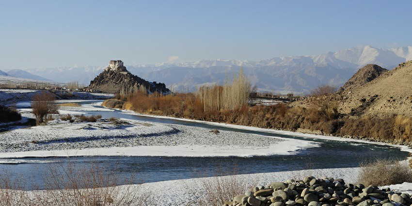 Stakna Monastery lies about 25 kilometres from Leh and is a peaceful Buddhist monastery