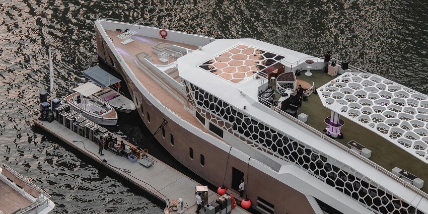 Sleek and stylish yacht for exclusive private charters.
